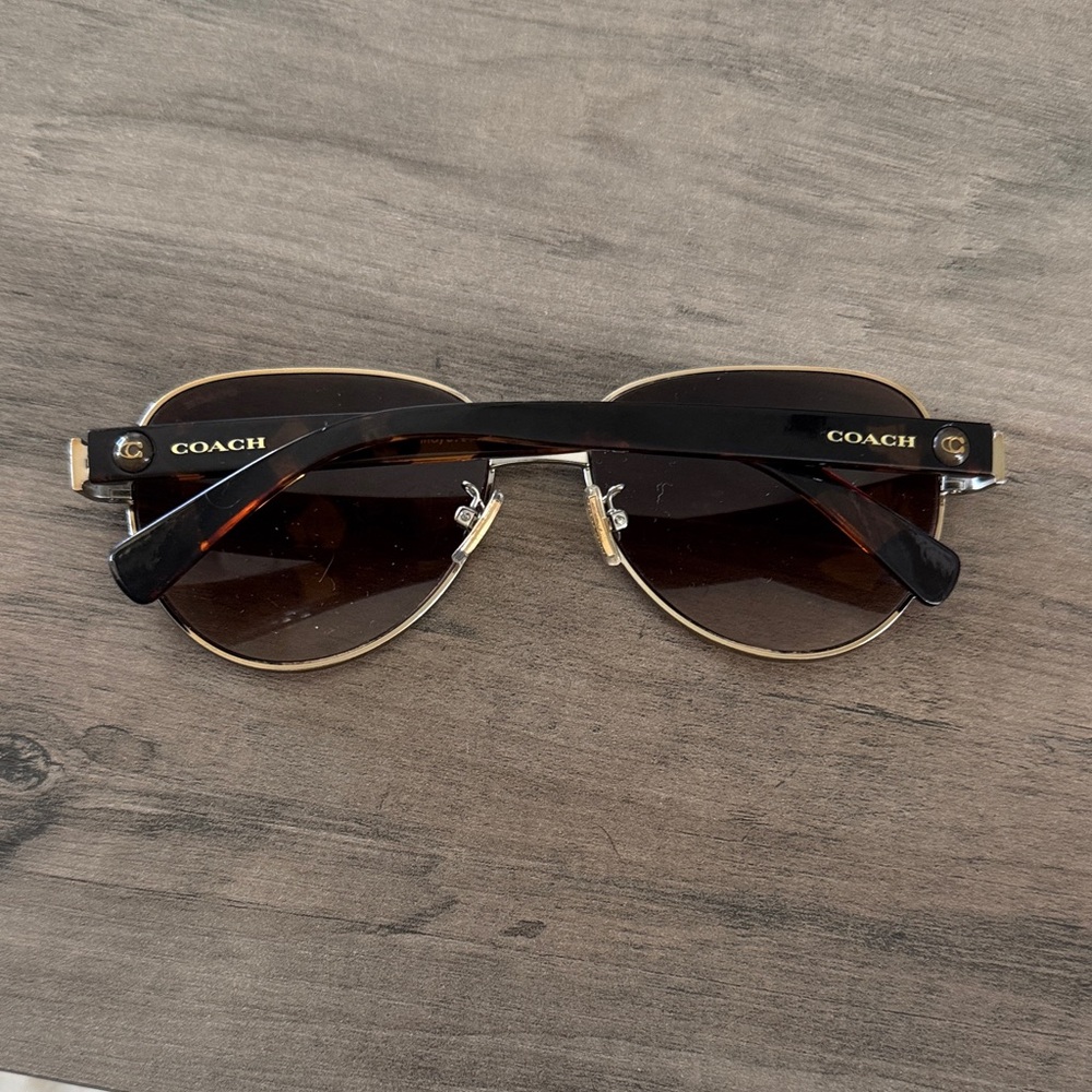 Coach tortoise black brown and Gold women's Sunglasses
